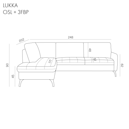 Lukka L Corner Sofa