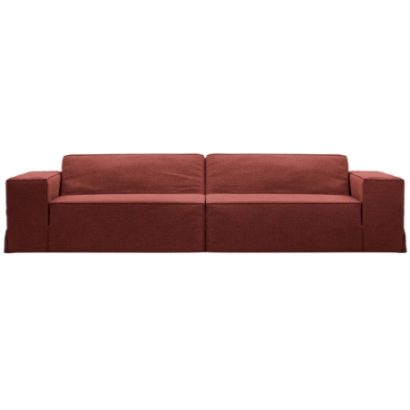 Sofa 4-osobowa Jodie ze zdejmowanym pokryciem Micadoni czerwona