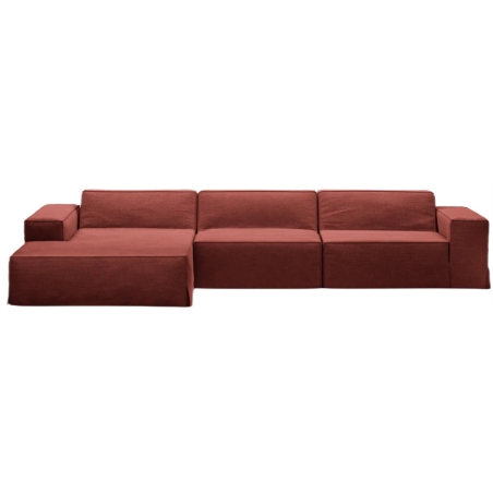 Strona narożnika - Lewa, kolor - czerwienie i bordo, Micadoni Jodie tkanina strukturalna - Lins 58