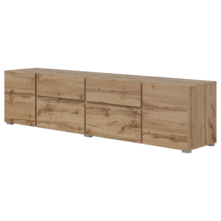 Szafka RTV Asymetyric 2D2S2K Helvetia Wieruszów dąb wotan