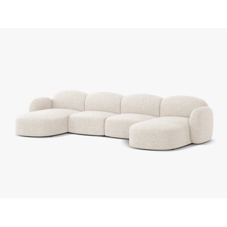 Blair chenille Micadoni 6-seater panoramic sofa bed