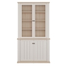 Pontypool Forte Display Cabinet White/Riva Oak