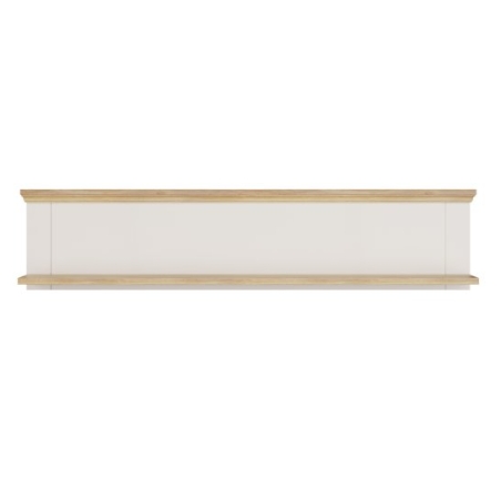 Pontypool Forte Wall Shelf White/ Riva Oak