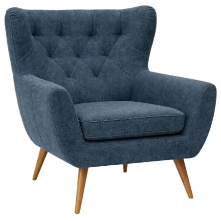 Voss Dark Blue Armchair Fast Delivery