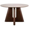 Alzano Ceramic Round Dining Table Signal walnut