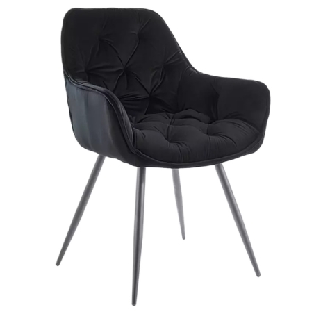 Cherry Velvet black Bluvel 19 Signal chair