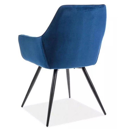 Cherry Velvet chair navy blue Bluvel 86 Signal
