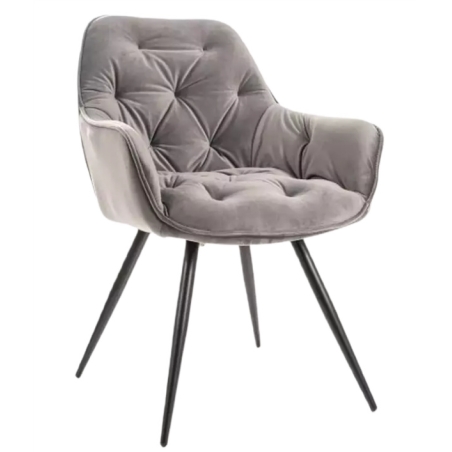 Cherry Velvet chair grey Bluvel14 Signal