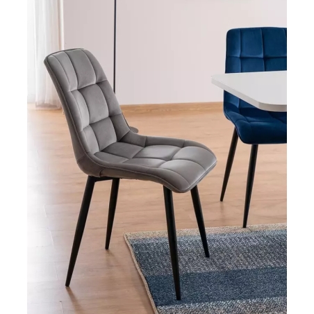 Chic Velvet grey Bluvel14 chair Signal