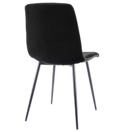 Mila Velvet Chair Black Frame/Black Bluvel 19 Signal