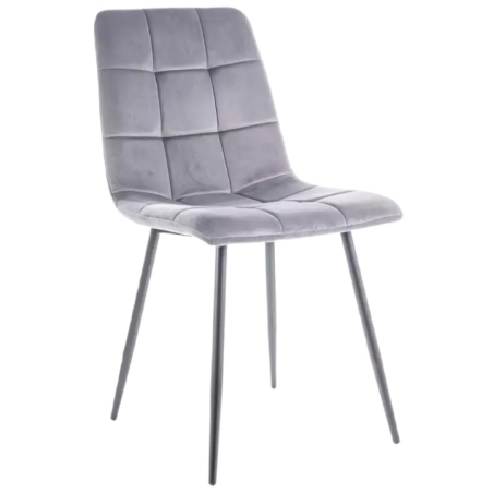Mila Velvet grey Bluvel 14 chair Signal