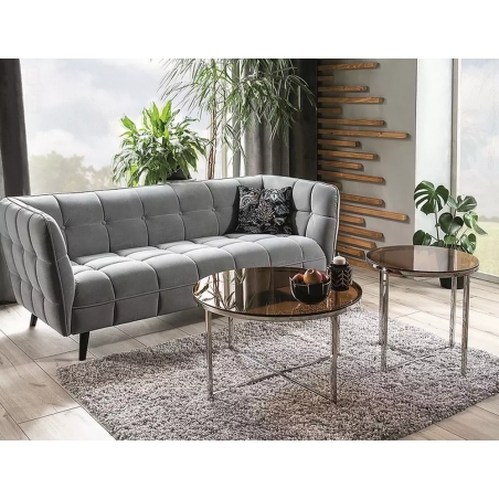 Sofa Castello 2 Velvet grey Bluvel 14 Signal