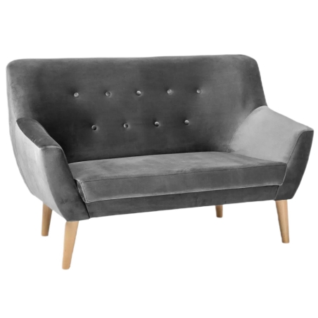 Sofa Nordic 2 Velvet szary tapicerka Bluvel 14 Signal