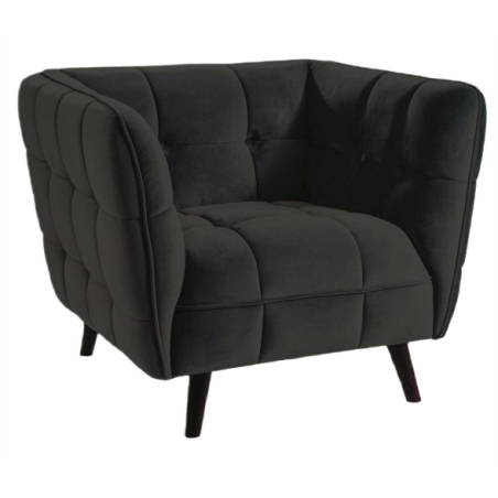 Castello 1 velvet black bluvel 19 wenge armchair Signal