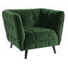 Fotel Castello 1 velvet zielony Bluvel 78 wenge Signal