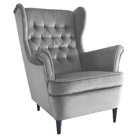 Harry Velvet armchair Grey Bluvel 14 Signal