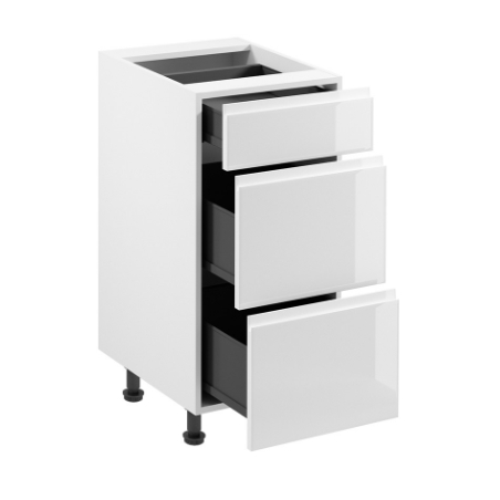 Base cabinet D40S3 with three drawers Aspen Gala Meble