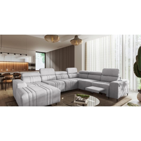 Fabrio VIII MIX U-Shaped Corner Sofa with Relax Function – Brattex