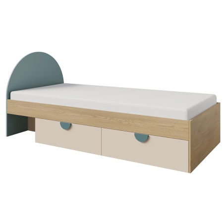 Łóżko Lexi 13 L/P dąb cremona / macadamia /morski