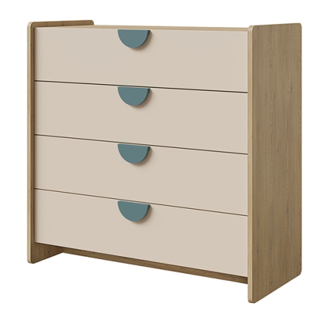 Komoda 4SZ Lexi 10 dąb cremona / macadamia /morski