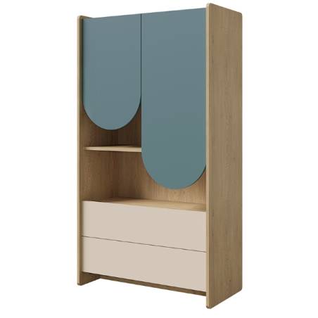Regał 2D2S Lexi 06 dąb cremona / macadamia /morski