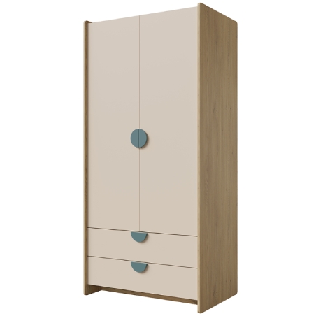 Szafa 2D2SZ Lexi 02 dąb cremona / macadamia /morski