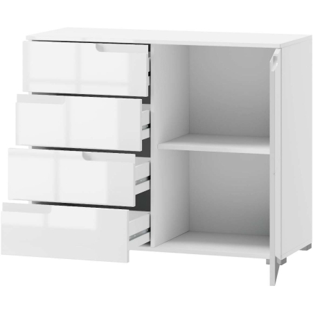 Chest of drawers Selene white gloss Type 05 Szynaka Meble