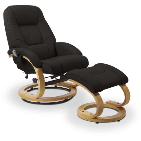 Matador black reclining chair with massage and heating function Halmar