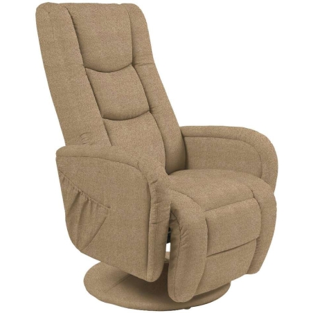 Pulsar beige reclining armchair with massage and heating function Halmar
