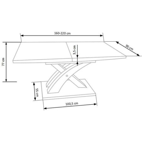 Sandor 2 table ash Halmar