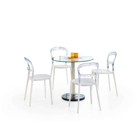 Cyril round table clear transparent Halmar