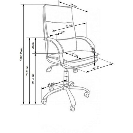 Stanley office chair black Halmar