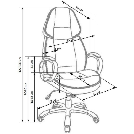 Rubin office armchair black Halmar