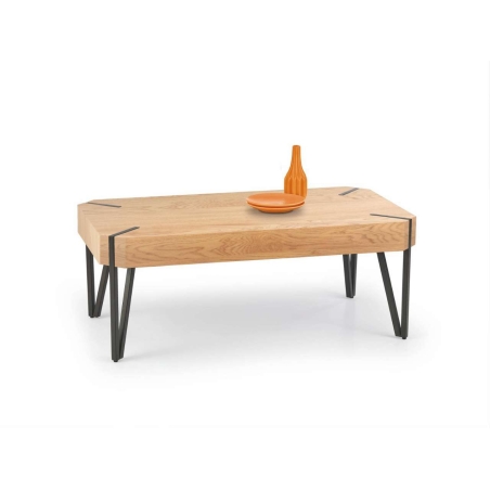 Emily bench oak gold legs black Halmar