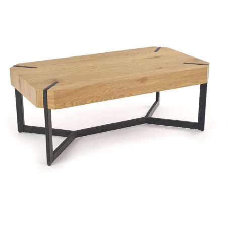 Lavida bench top oak gold black frame Halmar