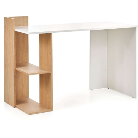 Fino desk white / golden oak Halmar