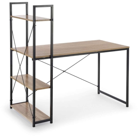 Narvik B1 desk black / oak sonoma Halmar