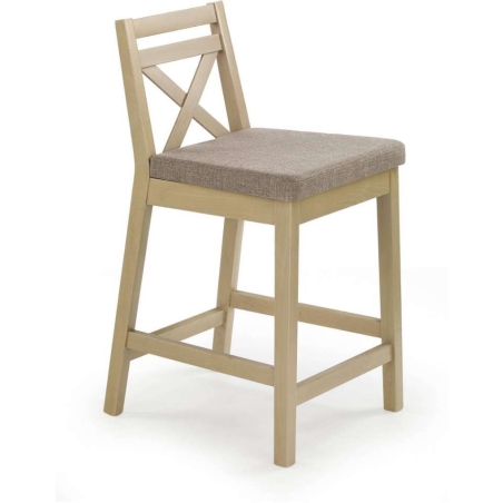 Boris low upholstered bar chair oak sonoma Halmar