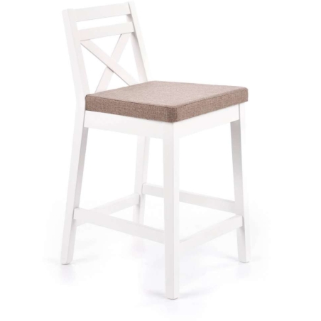 Boris low bar chair white upholstered Halmar