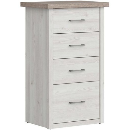 Luca Baby chest of drawers KOM4S Black Red White