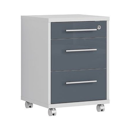 Office Lux KON3S chest of drawers Black Red White