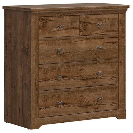 Patras chest of drawers KOM5S Black Red White
