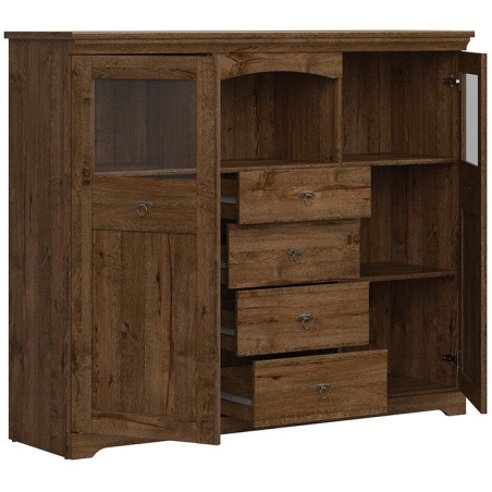 Patras KOM2W4S Black Red White cabinet