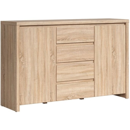 Kaspian chest of drawers KOM2D4S Black Red White