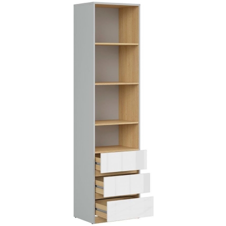 Nandu REG3S bookcase Black Red White
