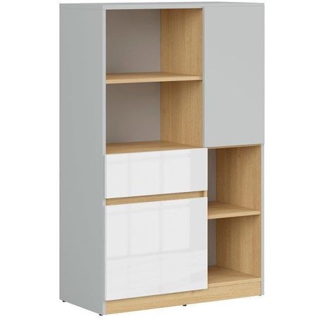 Nandu chest of drawers KOM2D1S Black Red White