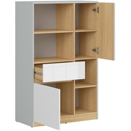 Nandu chest of drawers KOM2D1S Black Red White