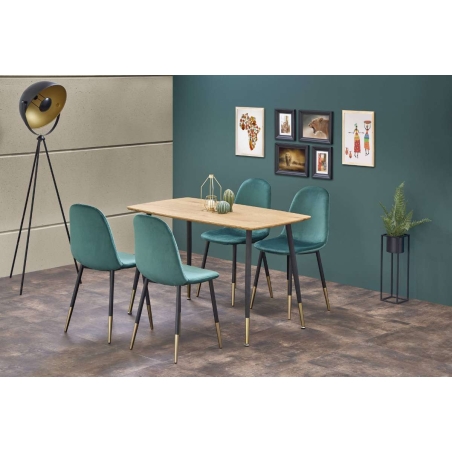 Tripolis table golden oak black legs Halmar