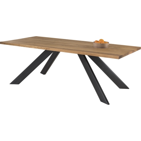 Levante table 180x100 solid oak black loft legs Remo
