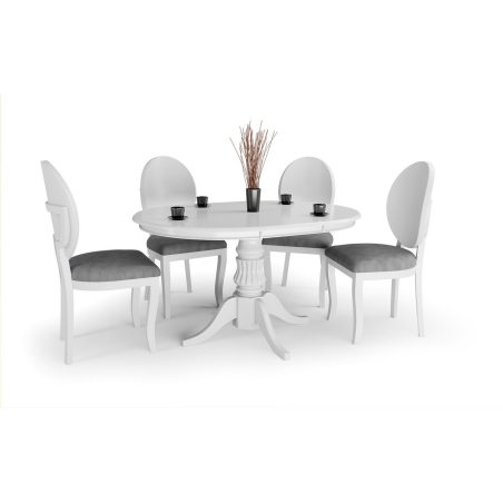 William folding table white round 90 Halmar